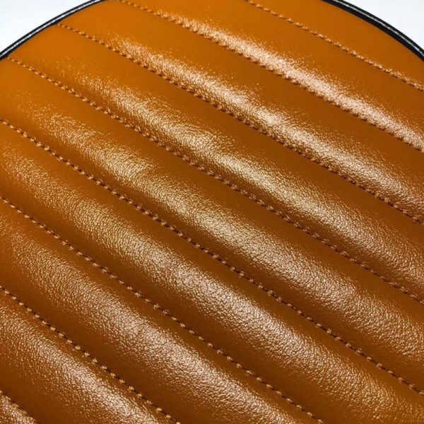 Replica Gucci GG Marmont Mini Round Shoulder Bag in Cognac - Image 7