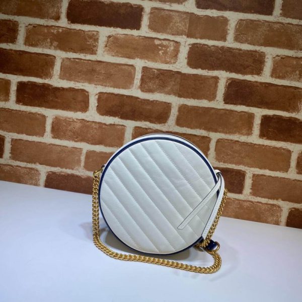 Replica Gucci GG Marmont Round Mini Bag - White - Image 3