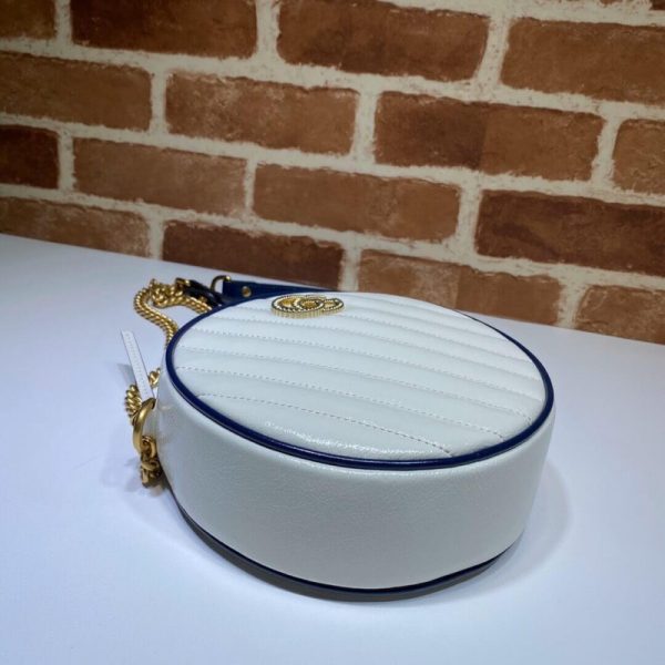 Replica Gucci GG Marmont Round Mini Bag - White - Image 4