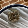 Best Replicas Bags - Replica Gucci GG Marmont Round Mini Bag - White Shop For Best Louis Vuitton LV Replica Bags With Cheap Price