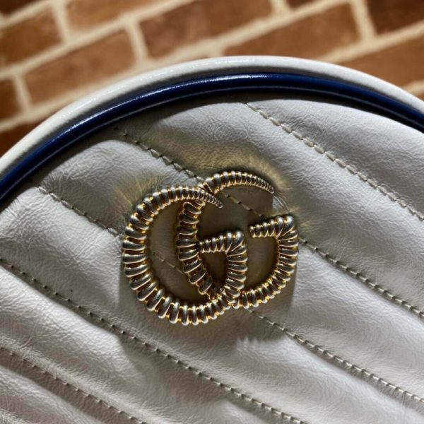 Replica Gucci GG Marmont Round Mini Bag - White - Image 5