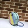 Best Replicas Bags - Gucci GG Marmont Mini Round Shoulder Bag - Pastel Rainbow Shop For Best Louis Vuitton LV Replica Bags With Cheap Price