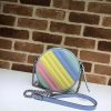 Best Replicas Bags - Gucci GG Marmont Mini Round Shoulder Bag - Pastel Rainbow Shop For Best Louis Vuitton LV Replica Bags With Cheap Price