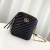 Best Replicas Bags - Replica Gucci GG Marmont Mini Shoulder Bag in Black Shop For Best Louis Vuitton LV Replica Bags With Cheap Price
