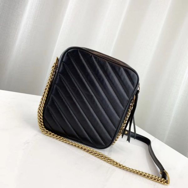Replica Gucci GG Marmont Mini Shoulder Bag in Black - Image 3