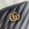 Best Replicas Bags - Replica Gucci GG Marmont Mini Shoulder Bag in Black Shop For Best Louis Vuitton LV Replica Bags With Cheap Price