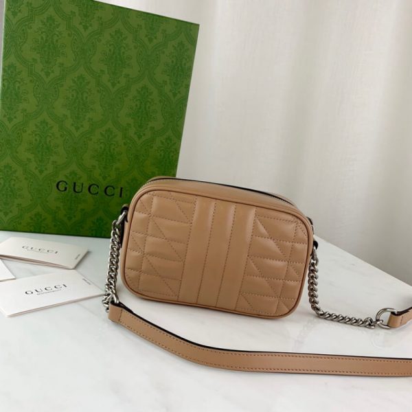 Replica Gucci GG Marmont Mini Shoulder Bag in Black - Image 3