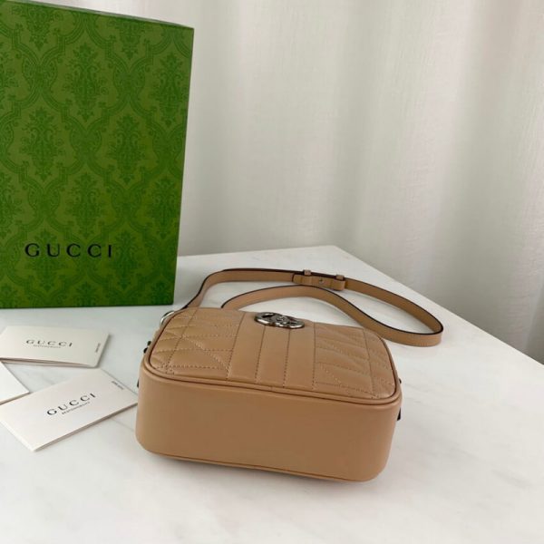 Replica Gucci GG Marmont Mini Shoulder Bag in Black - Image 4