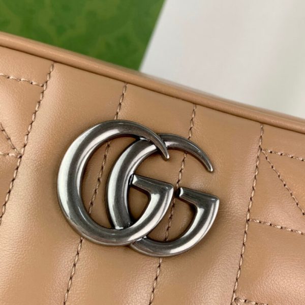 Replica Gucci GG Marmont Mini Shoulder Bag in Black - Image 5