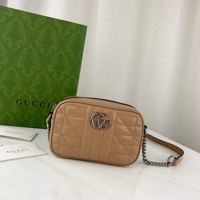 Replica Gucci GG Marmont Mini Shoulder Bag in Black