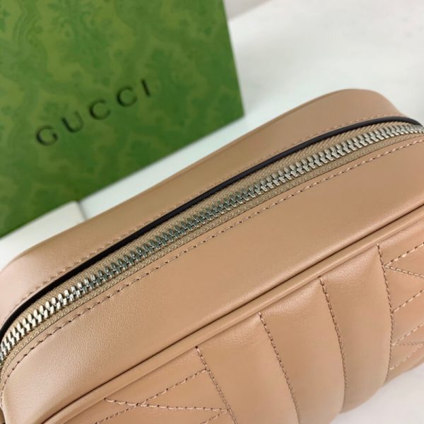 Replica Gucci GG Marmont Mini Shoulder Bag in Black - Image 7