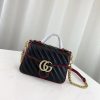 Best Replicas Bags - Gucci GG Marmont Mini Top Handle Bag - Black Replica Shop For Best Louis Vuitton LV Replica Bags With Cheap Price