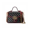 Best Replicas Bags - Gucci GG Marmont Mini Top Handle Bag - Black Replica Shop For Best Louis Vuitton LV Replica Bags With Cheap Price