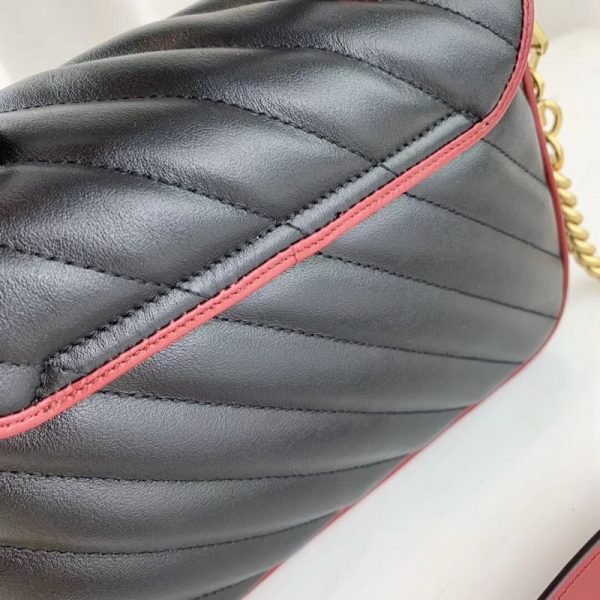Gucci GG Marmont Mini Top Handle Bag - Black Replica - Image 7