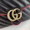 Best Replicas Bags - Gucci GG Marmont Mini Top Handle Bag - Black Replica Shop For Best Louis Vuitton LV Replica Bags With Cheap Price