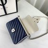 Best Replicas Bags - Replica Gucci GG Marmont Mini Top Handle Bag in Blue Shop For Best Louis Vuitton LV Replica Bags With Cheap Price