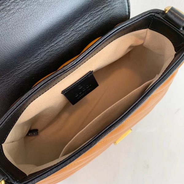 Gucci GG Marmont Mini Top Handle Bag - Cognac 583571 - Image 8