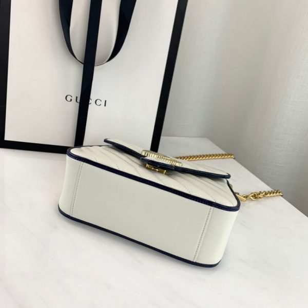 Gucci GG Marmont Mini Top Handle Bag - White Replica - Image 6