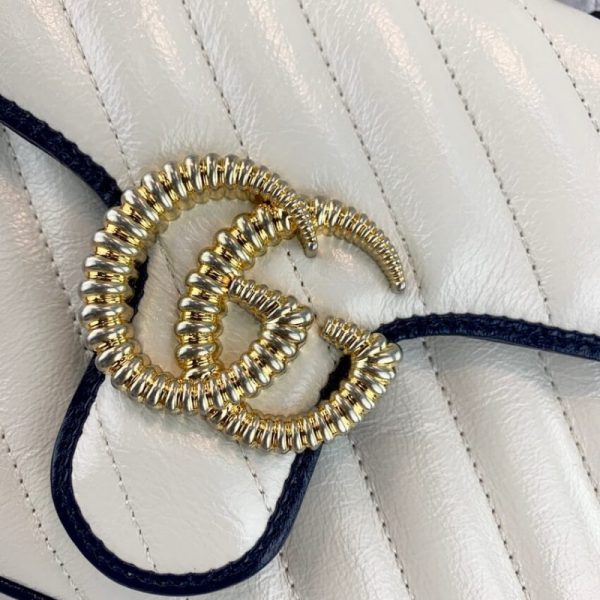 Gucci GG Marmont Mini Top Handle Bag - White Replica - Image 7