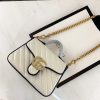 Best Replicas Bags - Gucci GG Marmont Mini Top Handle Bag - White Replica Shop For Best Louis Vuitton LV Replica Bags With Cheap Price