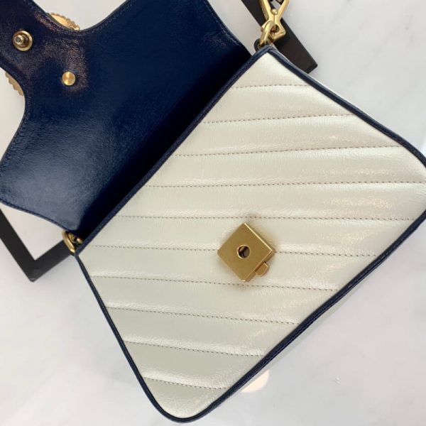 Gucci GG Marmont Mini Top Handle Bag - White Replica - Image 10