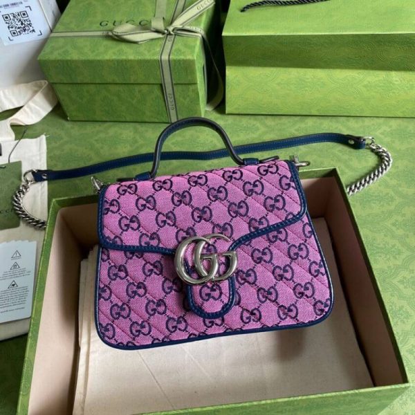 Gucci GG Marmont Multicolor Mini Handle Bag Replica - Image 2