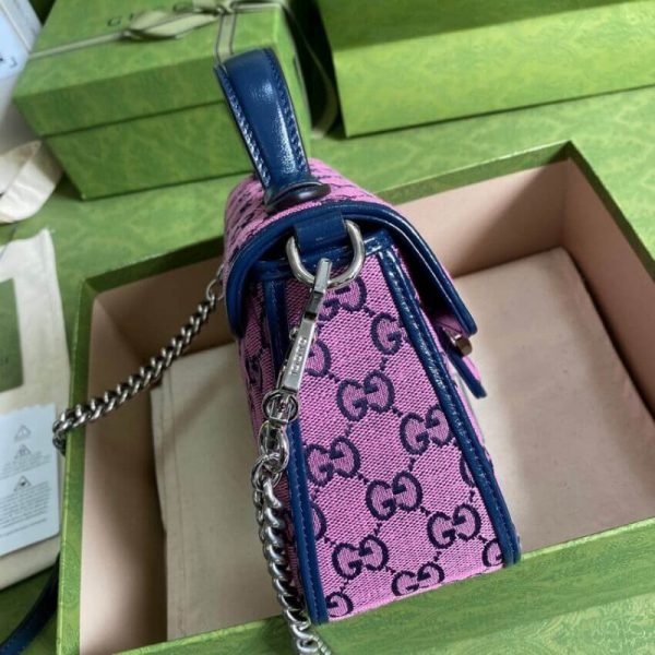 Gucci GG Marmont Multicolor Mini Handle Bag Replica - Image 4