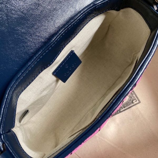 Gucci GG Marmont Multicolor Mini Handle Bag Replica - Image 9