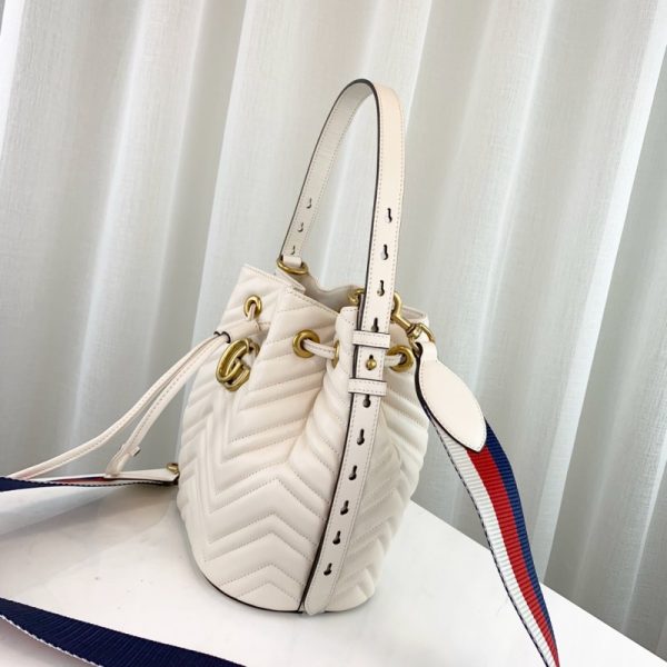 Gucci GG Marmont Quilted Leather Bucket Bag Replica - Image 4
