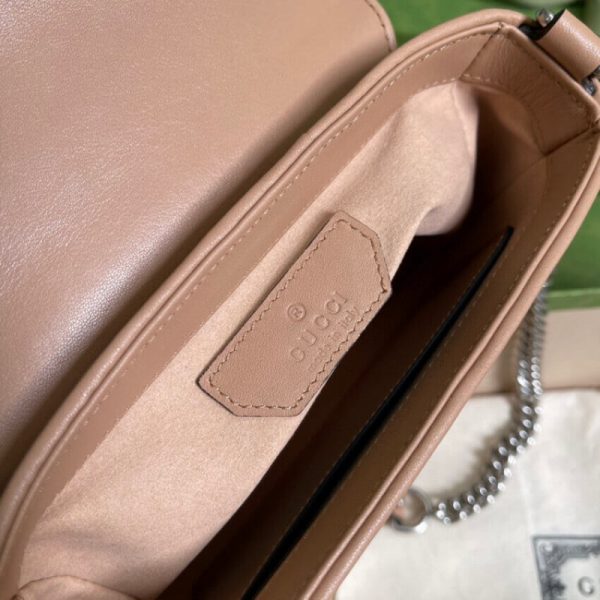 Replica Gucci GG Marmont Rose Beige Mini Leather Bag - Image 10