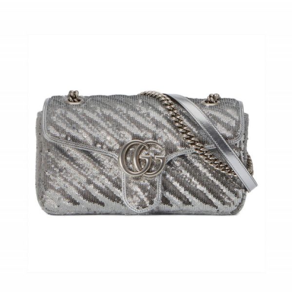 Authentic-Style Gucci GG Marmont Sequin Shoulder Bag