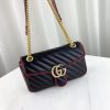 Best Replicas Bags - Gucci GG Marmont Small Shoulder Bag - Black Replica Shop For Best Louis Vuitton LV Replica Bags With Cheap Price