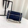 Best Replicas Bags - Replica Gucci GG Marmont Small Shoulder Bag in Blue Shop For Best Louis Vuitton LV Replica Bags With Cheap Price