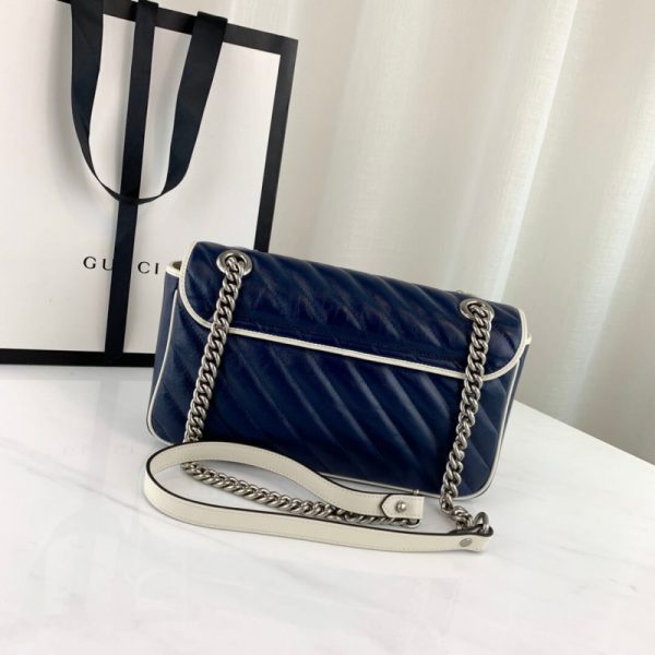 Replica Gucci GG Marmont Small Shoulder Bag in Blue - Image 3