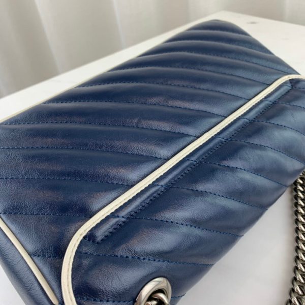 Replica Gucci GG Marmont Small Shoulder Bag in Blue - Image 8