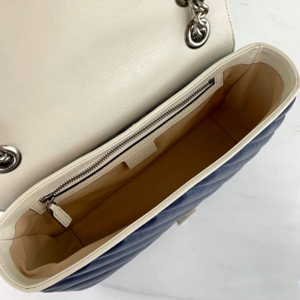 Replica Gucci GG Marmont Small Shoulder Bag in Blue - Image 9