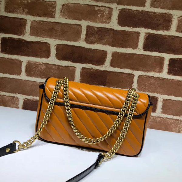 Replica Gucci GG Marmont Small Shoulder Bag in Cognac - Image 4