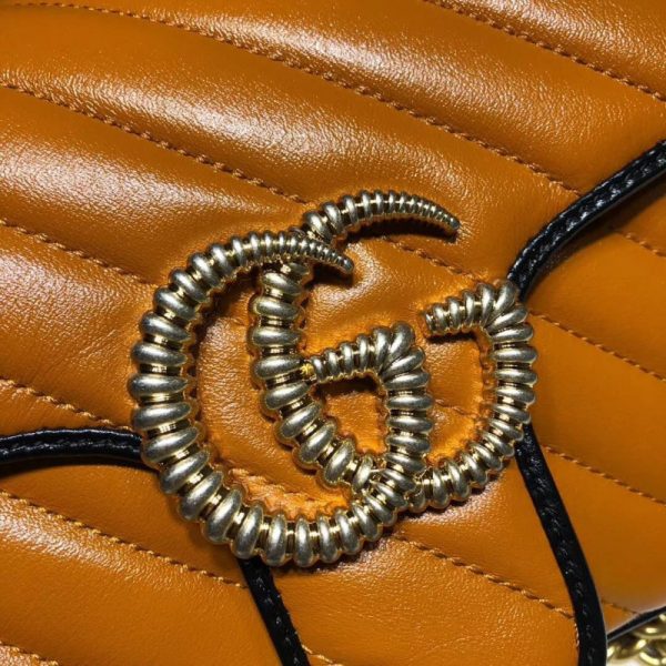 Replica Gucci GG Marmont Small Shoulder Bag in Cognac - Image 6