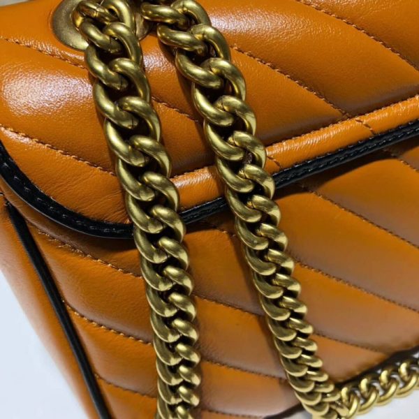 Replica Gucci GG Marmont Small Shoulder Bag in Cognac - Image 7