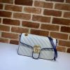 Best Replicas Bags - Replica Gucci GG Marmont Small White Shoulder Bag Shop For Best Louis Vuitton LV Replica Bags With Cheap Price