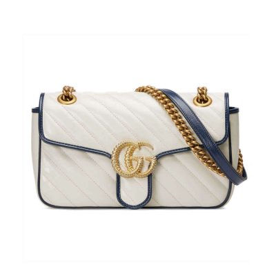 Replica Gucci GG Marmont Small White Shoulder Bag
