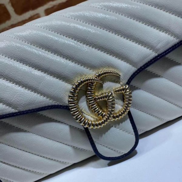 Replica Gucci GG Marmont Small White Shoulder Bag - Image 6