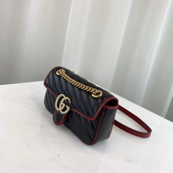 Replica Gucci GG Marmont Shoulder Bag - Stylish & Compact Design - Image 3