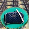 Best Replicas Bags - Replica Gucci GG Marmont Small Shoulder Bag, Blue Shop For Best Louis Vuitton LV Replica Bags With Cheap Price
