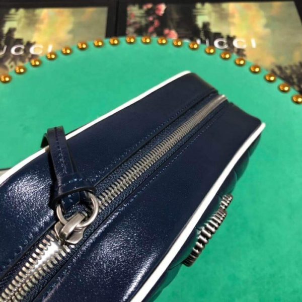 Replica Gucci GG Marmont Small Shoulder Bag, Blue - Image 10