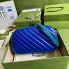 Best Replicas Bags - Gucci GG Marmont Replica Shoulder Bag - Blue & Emerald Leather Shop For Best Louis Vuitton LV Replica Bags With Cheap Price