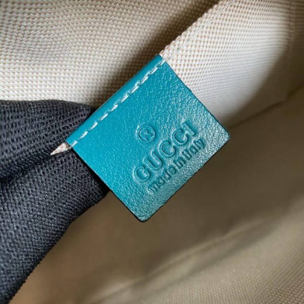 Gucci GG Marmont Replica Shoulder Bag - Blue & Emerald Leather - Image 9