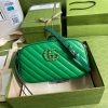 Best Replicas Bags - Replica Gucci GG Marmont Small Shoulder Bag in Emerald Leather Shop For Best Louis Vuitton LV Replica Bags With Cheap Price