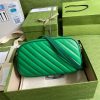 Best Replicas Bags - Replica Gucci GG Marmont Small Shoulder Bag in Emerald Leather Shop For Best Louis Vuitton LV Replica Bags With Cheap Price