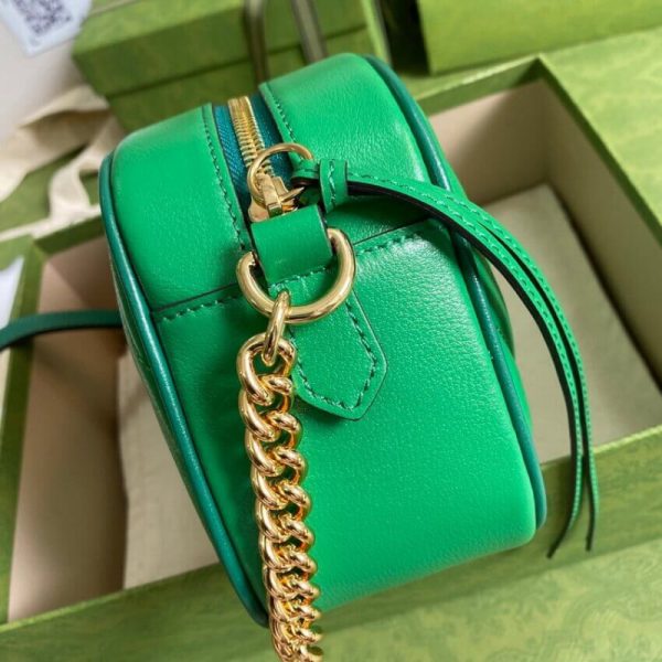 Replica Gucci GG Marmont Small Shoulder Bag in Emerald Leather - Image 8